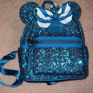Loungefly Disney Cruise Blue Sparkle Backpack